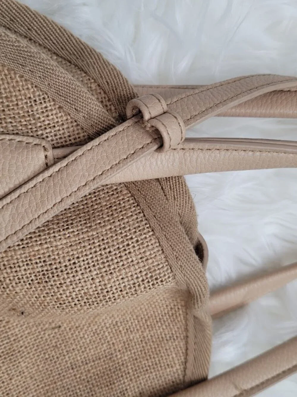 Who What Wear 100%‎ Jute Woven Tan Round Crossbody Purse Bag Resortwear Beach